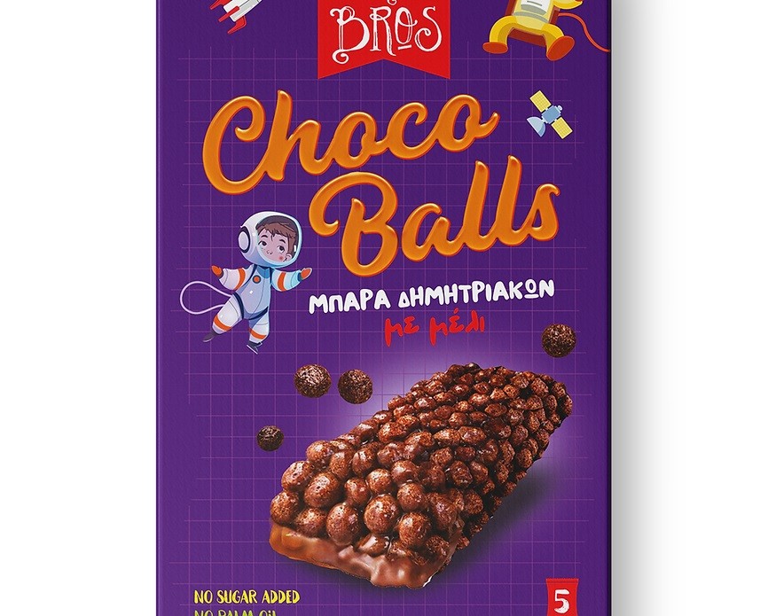Μπάρα Δημητριακών Με Μέλι Χωρίς Ζάχαρη Cereal bar with honey and chocolate 5x25gr